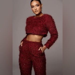 J Lux Brand Shaggy Crop and Pant Set - Brand New with tags SOLD OUT